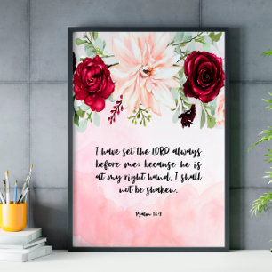Bibelverterad blommigt poster