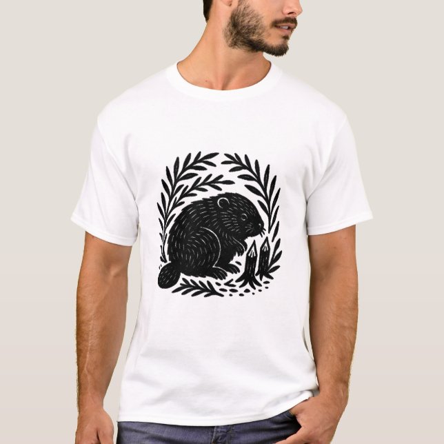 Biber/Beaver T Shirt (Framsida)