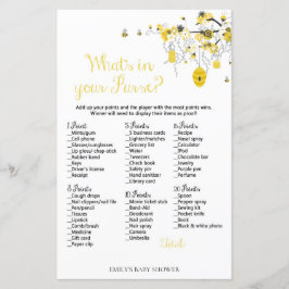 Bibi-babyshowerlek - Vad har du i handväskan