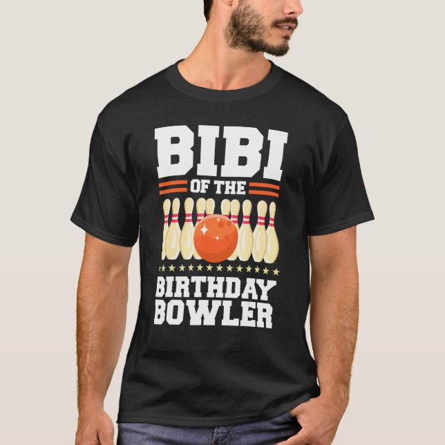 Bibi för födelsedagen Bowlareare Bday Bowling Part T Shirt (Framsida)