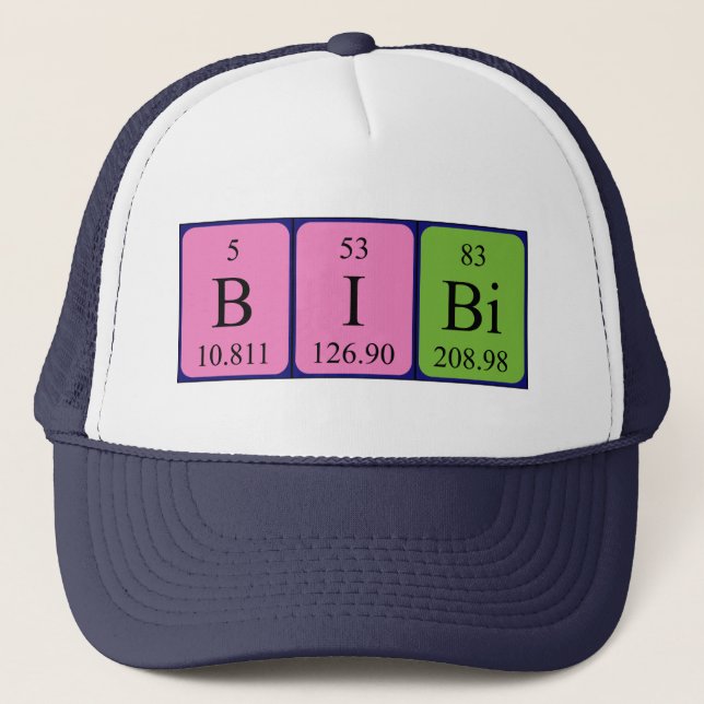 Bibi Periodisk bord namn hat Keps (Framsida)