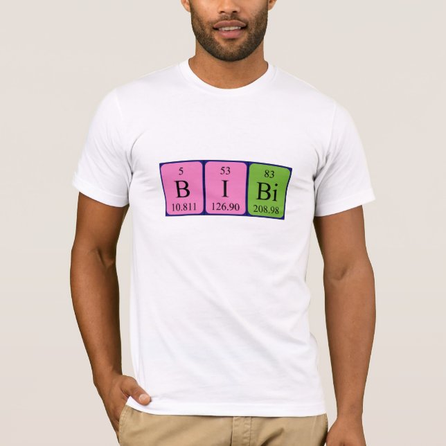 Bibi Periodisk skjorta bord namn T Shirt (Framsida)