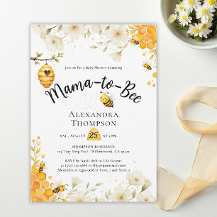 Bibi sommar floral akvarell elegant baby shower inbjudningar