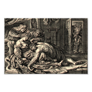 Bibical Samson and Delilah Fototryck