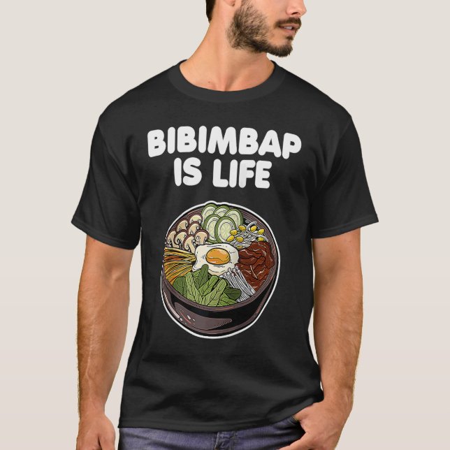 Bibimbap är Life Korean Food Ris Kimchi Gochujang T Shirt (Framsida)