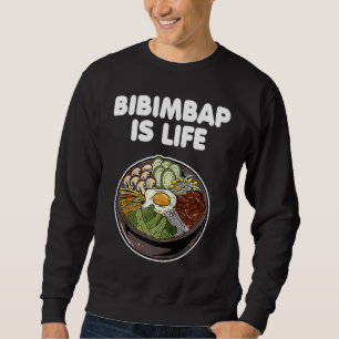 Bibimbap Är Liv Koreansk Mat Ris Kimchi Gochujang Lång Ärmad Tröja