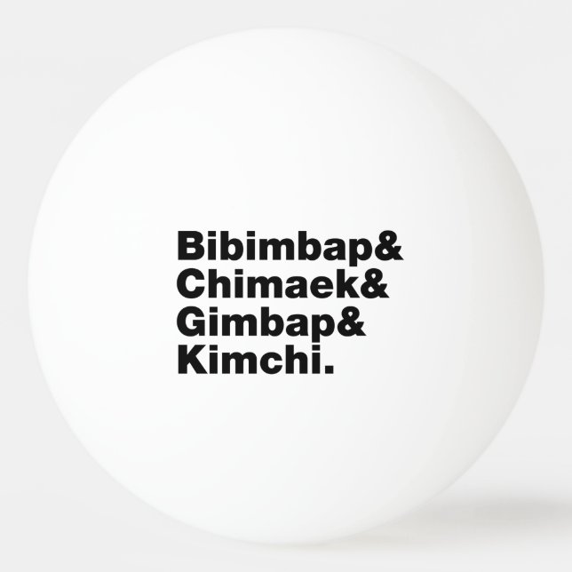 Bibimbap & Chimaek & Gimbap & Kimchi. Koreanska li Pingisboll (Framsidan)