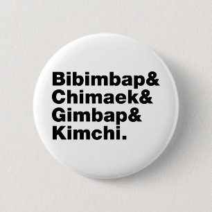 Bibimbap & Chimaek & Gimbap & Kimchi. Koreanska Ma Knapp