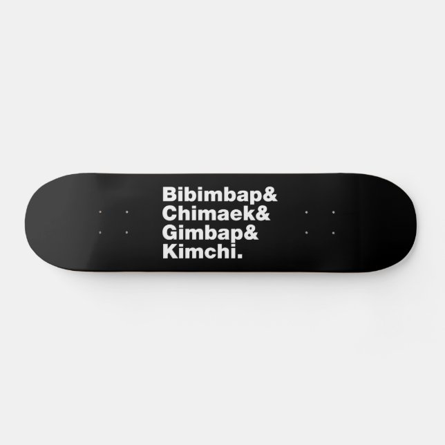 Bibimbap & Chimaek & Gimbap & Kimchi. Koreanska Ma Mini Skateboard Bräda 18,5 Cm (Horz)