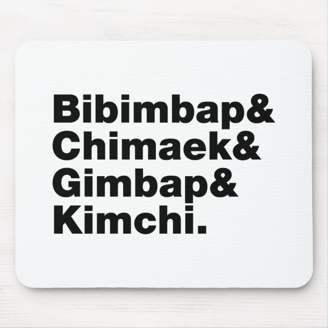 Bibimbap & Chimaek & Gimbap & Kimchi. Koreanska Ma Musmatta (Framsidan)