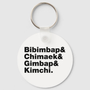 Bibimbap & Chimaek & Gimbap & Kimchi. Koreanska Ma Nyckelring
