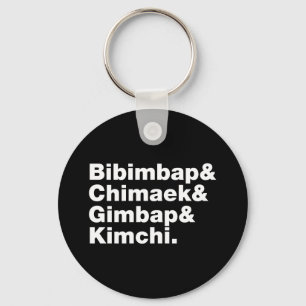Bibimbap & Chimaek & Gimbap & Kimchi. Koreanska Ma Nyckelring