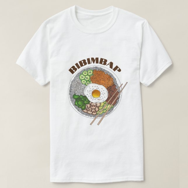 Bibimbap koreansk Food Cooking Cuisine Ris Egg Dis T Shirt (Design framsida)