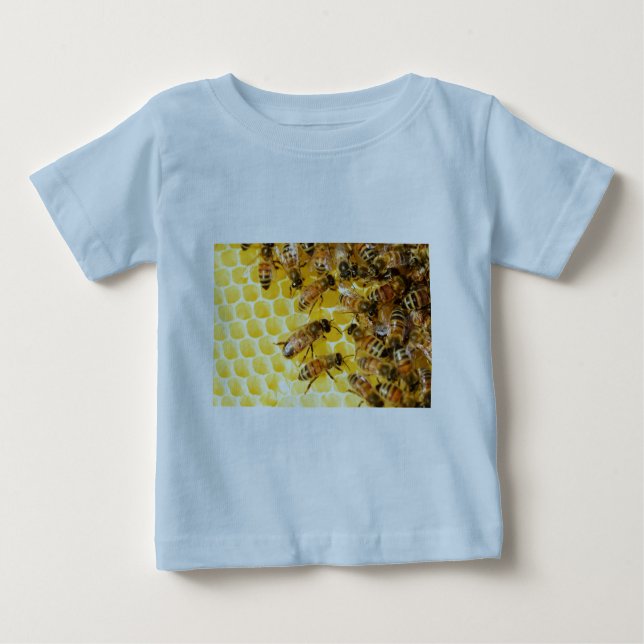 Bibin Hive Honung Comb Sweet Dessert Gult T Shirt (Framsida)