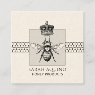Bibiodlare Honeycomb Krona Honung Fyrkantigt Visitkort