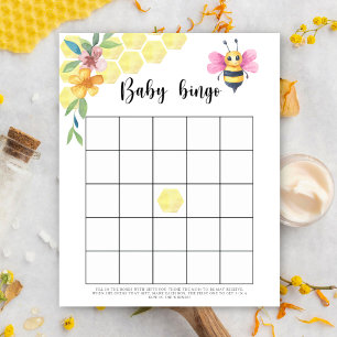 Bibl floral - Baby shower bingo spel