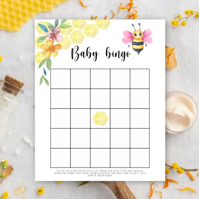 Bibl floral - Baby shower bingo spel (Skapare uppladdad)