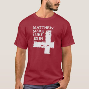 BIBLE - 4 GOSPELS - MATTHEW MARK LUKE JOHN - JESUS T SHIRT