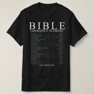 Bible Akut Hotline Numbers Shirt, Bible Verse T Shirt