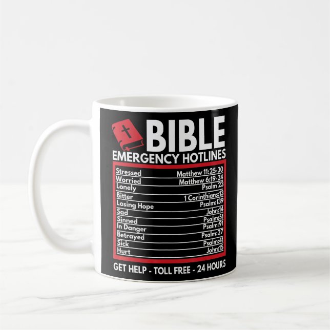 Bible Akut Numbers Funny Christian Bible & J Kaffemugg (Vänster)