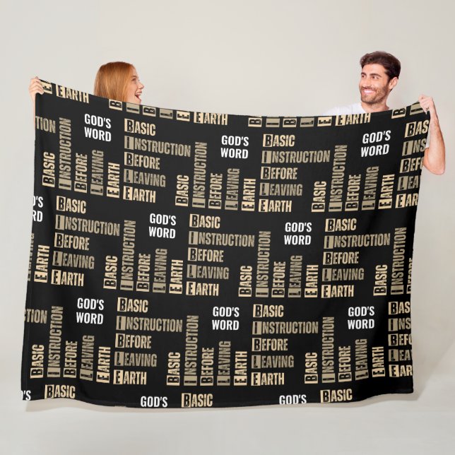 BIBLE Basic Instruction Innan du Lämnar jorden Fleecefilt (På plats)