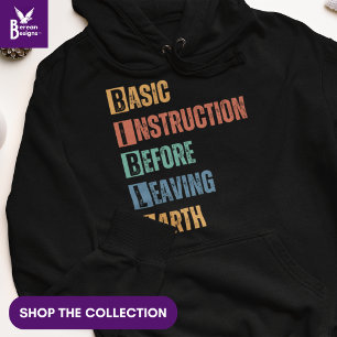 BIBLE Basic Instruction Innan du Lämnar jorden Hoodie