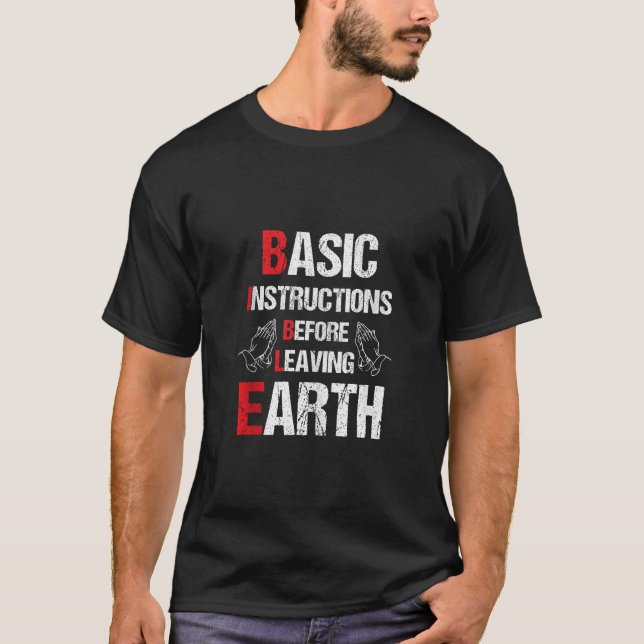 Bible Basic Instructions Before Leaving Earth Tank T Shirt (Framsida)