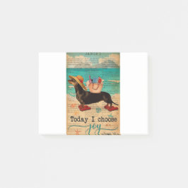 Bible Beach Life Joy Dachshund Post-it Block