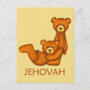 Bible Bears ~ Jehovah Scripture Vykort