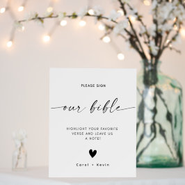 Bible Bröllop Guestbook-tecken