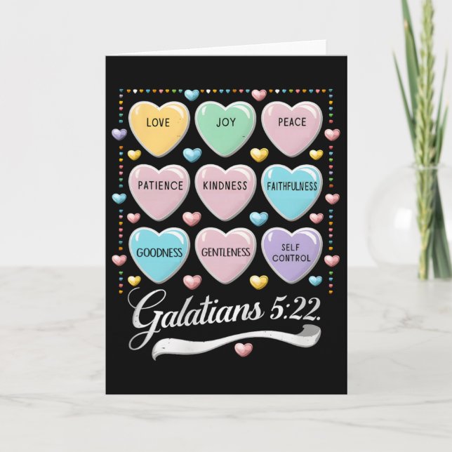 Bible Christian Valentine Galatians 5 22 Conversat Kort (Framsida)