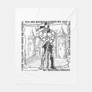 BIBLE CINDERELLA BEDROCK, CASTLE, RESCUING KNIGHT FLEECEFILT