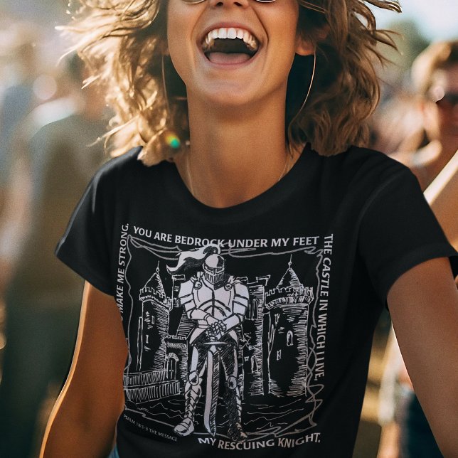 BIBLE CINDERELLA BEDROCK, CASTLE, RESCUING KNIGHT T SHIRT (Skapare uppladdad)