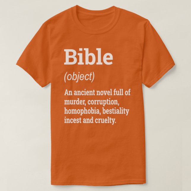 Bible Definition Funny Atheist Humor T Shirt (Design framsida)