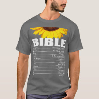 Bible Emergency Numbers Hotline Christian Sunflowe T Shirt