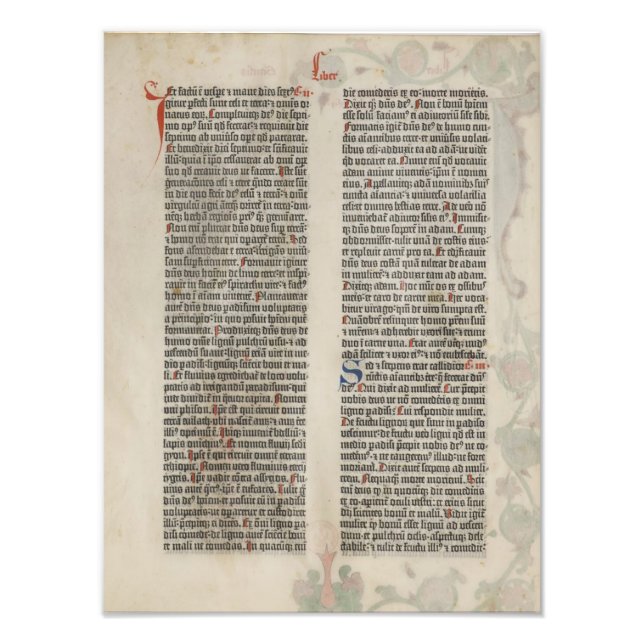 Bible Gutenberg s. 2 Poster (Framsidan)