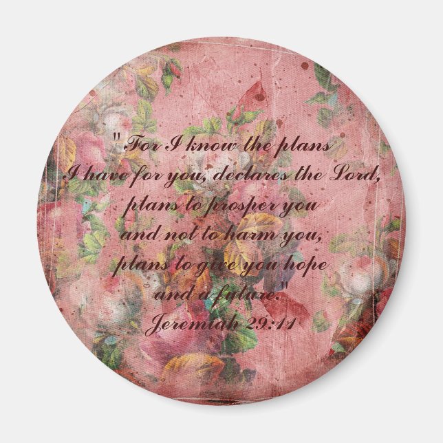 Bible Jeremiah 29:11 magnet (Framsidan)