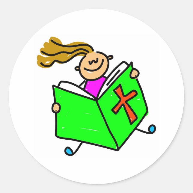 Bible Kid Runt Klistermärke (Framsida)