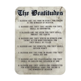 Bible Matthew 5 Beatitudes Sermon på berget Magnet