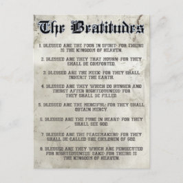 Bible Matthew 5 Beatitudes Sermon på berget Vykort