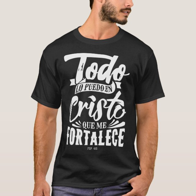 Bible Message Christian God på spanska Cristianos T Shirt (Framsida)