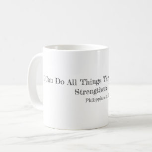 Bible ord för styrka kaffemugg