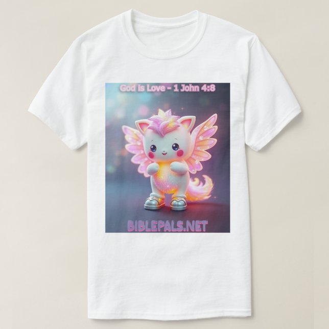 Bible Pals #1 - Nini - Gud är Kärlek 1 John 4:8 T Shirt (Design framsida)