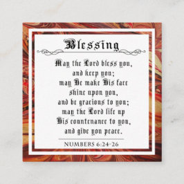 BIble Pribright Blating Numbers Red Marble Square