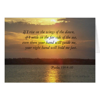 Bible Psalm 139:9-10-köpekort Hälsningskort