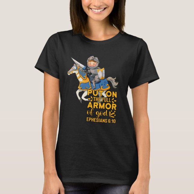 Bible Quote Armor of God Ephesians 611 Easter Chri T Shirt (Framsida)