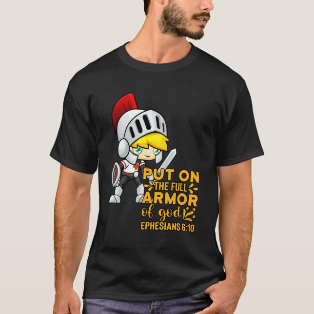 Bible Quote Armor of God Ephesians 611 Easter Chri T Shirt (Framsida)