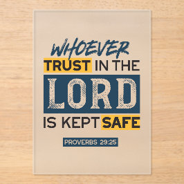 Bible Quote Art - Proverbs 29:25 Trust in God