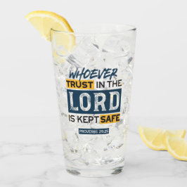 Bible Quote Art - Proverbs 29:25 Trust in God Glaskopp