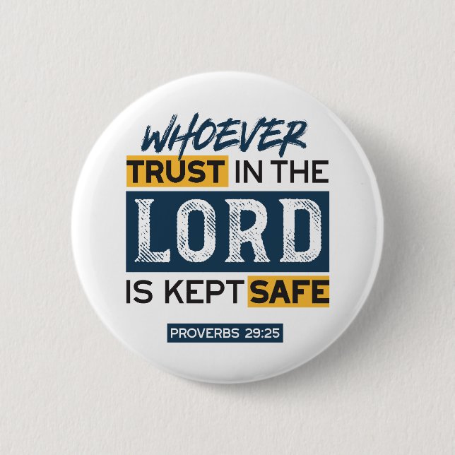 Bible Quote Art - Proverbs 29:25 Trust in God Knapp (Framsida)
